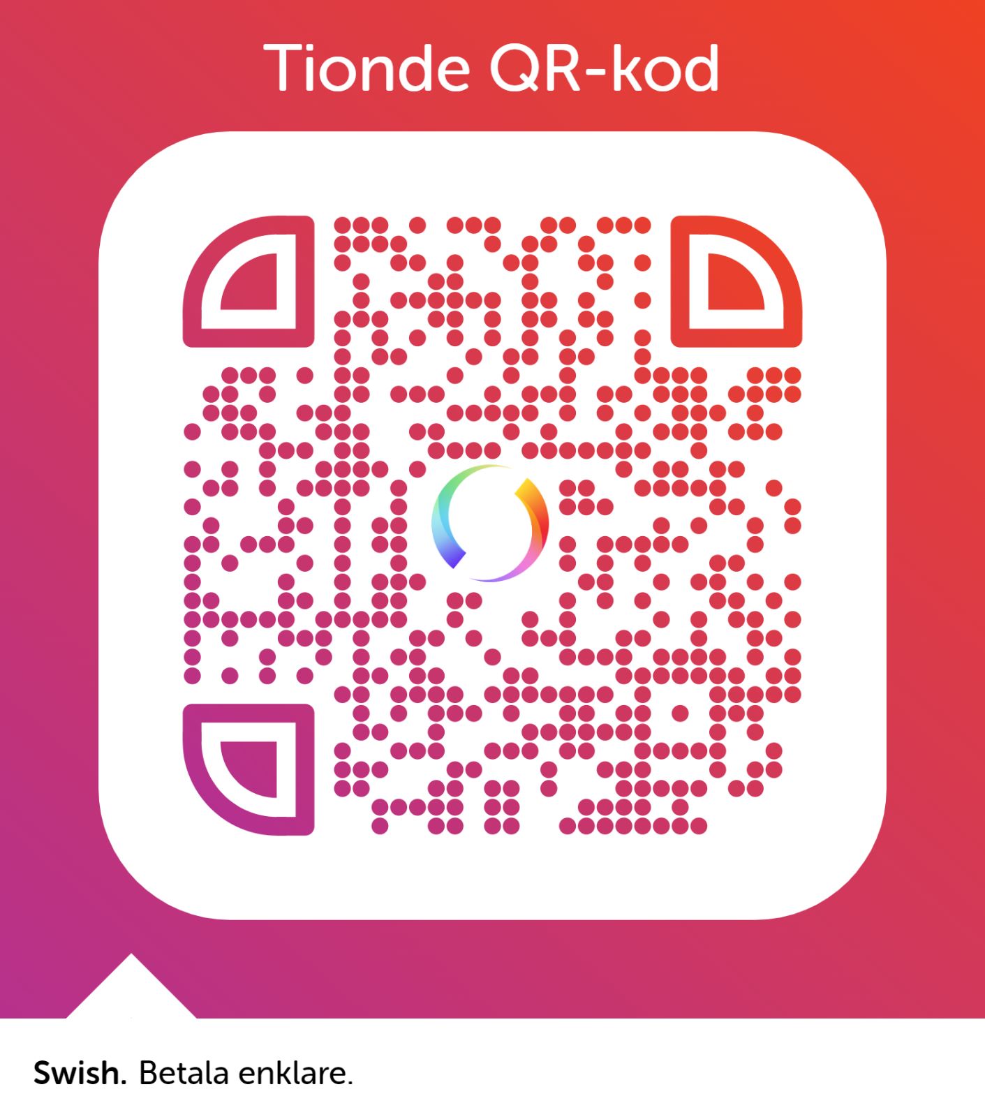 Tionde – Swish QR